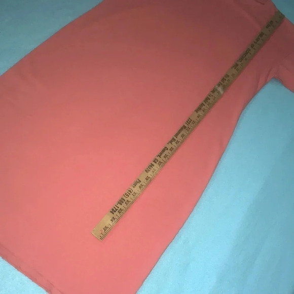 ABOUND Distressed midi dress puffy short sleeves salmon color NEW size XL - Picture 7 of 8